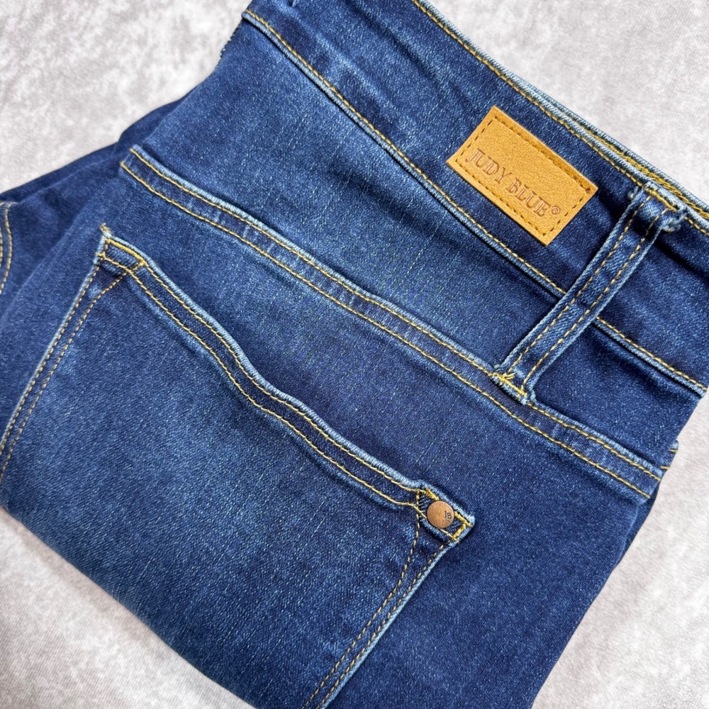 Judy Blue Skinny Fit Jeans 14W Dark Wash Front Seam Stretch Denim JB8863